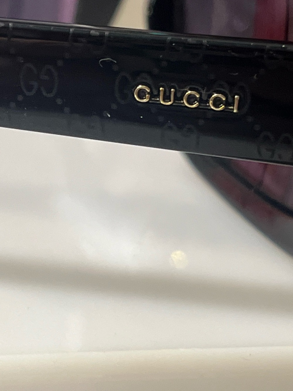Gucci GG 3206/S D28BN Women's Sunglasses Black/Gold Monogram 56-16 130 Italy